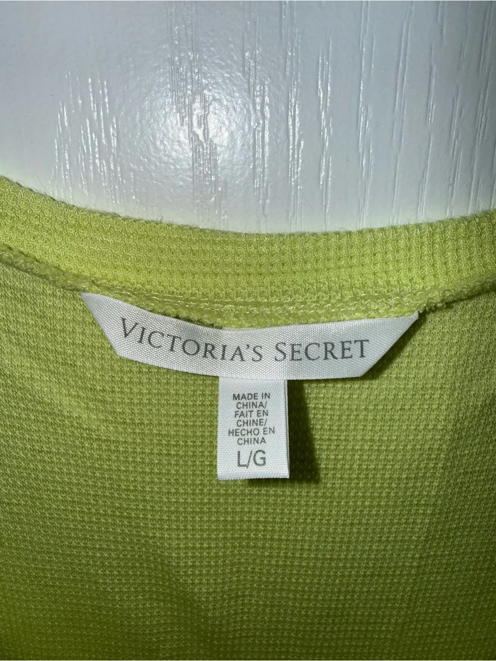Victoria’s Secret Chartreuse Tunic Cover Up Long Sleeve Size L